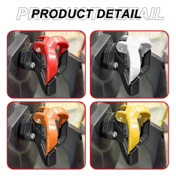 Motorcycle helmet hook Luggage Bag Hanger double hooks Full Aluminum Alloy Waterproof 6 Color E-Bike Moto Accessories